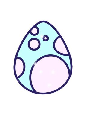 Paskalya yumurtası tasarımı çiziminin ışıltılı etkisi