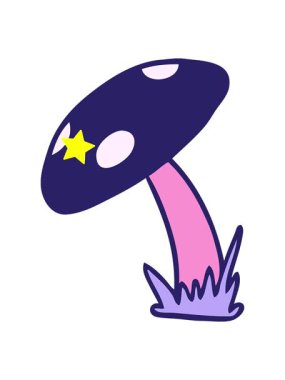 Parıldayan yıldızlar, el çizimi bir kurbağa dışkısının çizgi film karalamalarını etkiler.