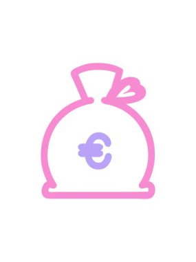 Para çuvalı simgesi simgesinin canlandırmasını renklendir