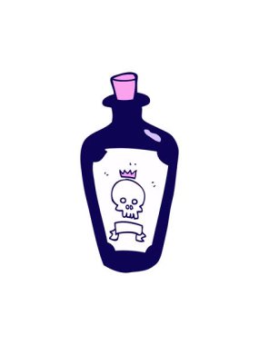 Çizgi film zehirinin neon ışık efekti animasyonu