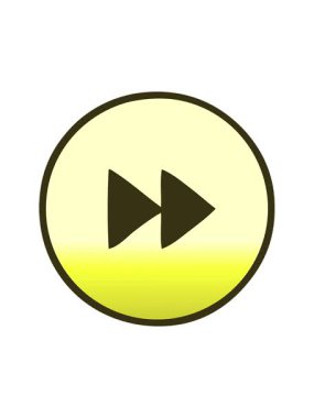 Hızlı ileri sarma düğmesinin rengarenk gölgelendirilmiş çizgi filminin renk canlandırması