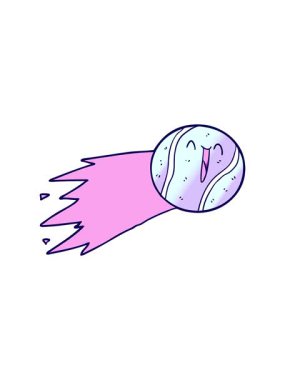 neon ışık efektleri uçan tenis topu çizgi filminin animasyonu