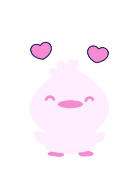 dönen kalpler küçük civcivin animasyonu