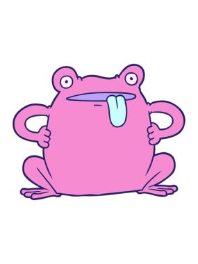 Çizgi film karakurbağasının animasyonunu çalıştır.