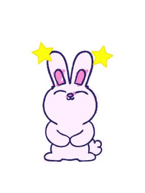 dönen yıldız animasyonu Tavşan Tebeşiri Çizimi