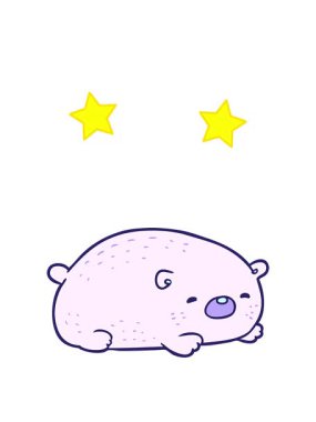 dönen yıldızlar sevimli kutup ayısı çizimlerinin animasyonları