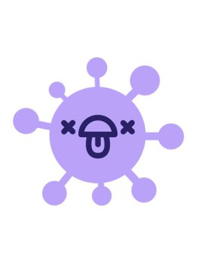 Dil ikonundan çıkan sevimli ölü yüz hareketli animasyonu