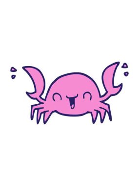 Komik bir yengecin titreyen hareketi