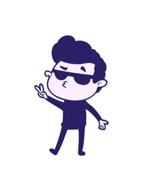 Havalı adam çizgi filminin hareketli animasyonu