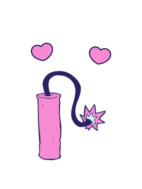 dönen kalpler karikatür dinamiti animasyonu