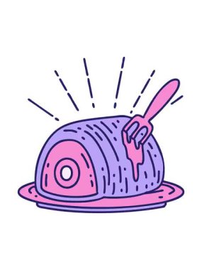 Geleneksel dövme stili bifteğin çiziminin canlandırma efekti