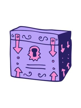 Karikatür karikatür büyülü göğsünün titreşimli hareketi