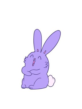 Yanıp sönen radyal çizgiler çizgi filmdeki gülen tavşanın animasyonu