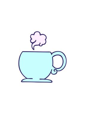 El yapımı çizgi film sıcak içeceğin satış animasyonu