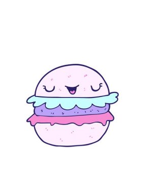 Yanıp sönen çizgiler çizgi film hamburgerinin animasyonu