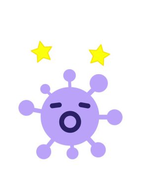 dönen yıldızlar esneyen virüsün animasyonu