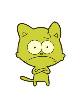 Sinirli kedi çizgi filminin renk animasyonu değişiyor