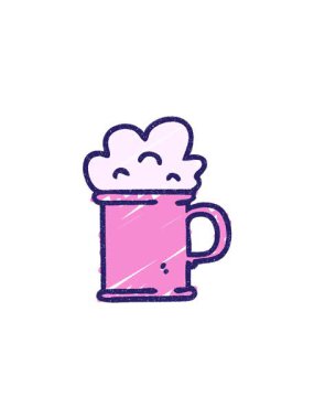 Köpüren Tankard Tebeşir Çiziminin Satış Animasyonu