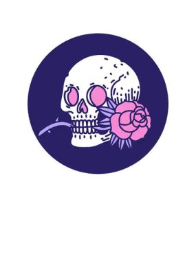 Bir kafatası ve gülün ikonik gotik dövme imajının yükselişi ve yüzdürülmesi