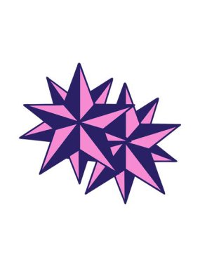 Dövme stili yıldızların basınçlı animasyonu