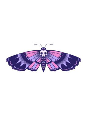 Ölü bir baş güvenin dövme stili görüntüsünü bob ve duraklat