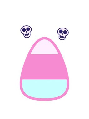 Mısır şekeri çizgi filminin dönen kafatası animasyonu