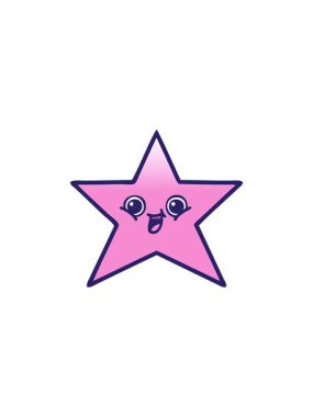 Radyoaktif parlak animasyon. Bir altın yıldızın gölgeli çizgi filmi.