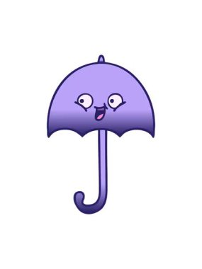 bir şemsiyenin gölgelendirilmiş çizgi filminin görüntü efekti