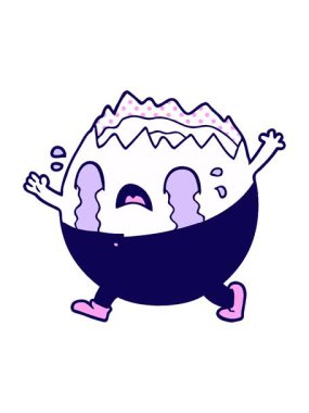 Humpty dumpty çizgi filminin neon ışığı animasyonu