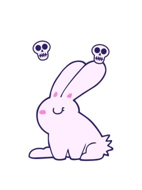 Tavşan çiziminin kafatası animasyonu