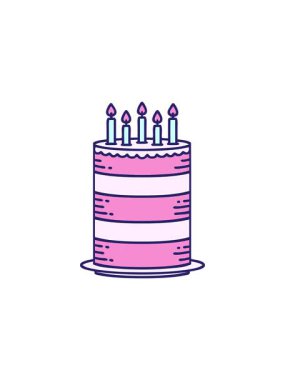 Dövmenin geleneksel doğum günü pastası tarzında yıldız patlaması etkisi animasyonu