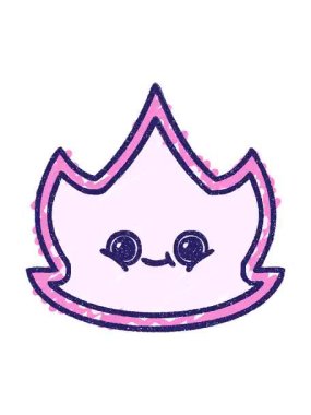 Tebeşir hareketinin titreyen animasyonu Alevin çizimi