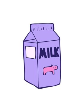 karikatür süt kartonunun hareketli animasyonu