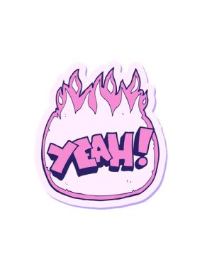 evet çizgi film çığlığı çıkartmasının basınçlı animasyonu