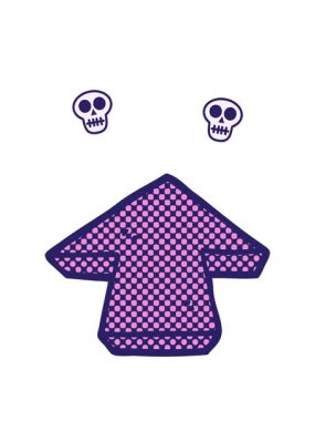 Çizgi roman stili ok sembolünün kafatası animasyonu