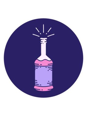 Dövme tarzı bira şişesinin animasyonunu bob ve duraklat