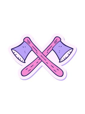 Çizgi filmin çapraz eksenlerinin hareketli çıkartması