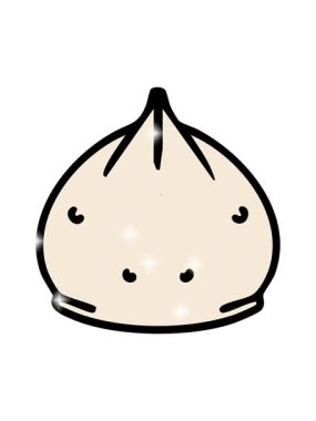 Geleneksel Japon buharlı gyoza hamur köftesinin ışıltı etkisi