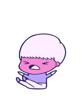 Stresli adamın hareketli animasyonu