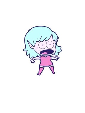 Karikatür filminin canlandırması şoke olmuş elf kızı