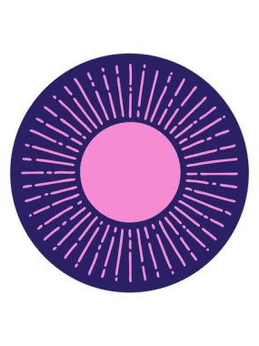 Güneşin ikonik dövme şeklindeki görüntüsünü salla ve duraklat