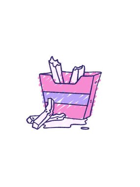 Yatay titreşimli Fransız Kızartma Tebeşiri Çizimi