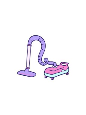 Çizgi film süpürgesinin yıldız patlaması etkisi animasyonu