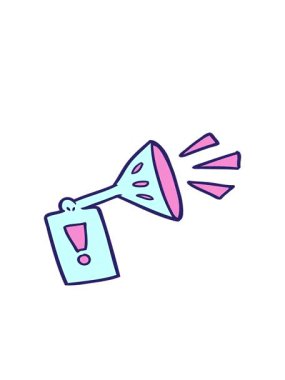 karikatür kornasının hareketli animasyonu