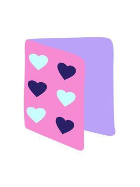 Sevgililer günü kartı tasarımının titreşimli hareketli animasyonu