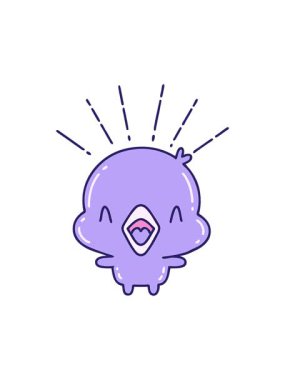 Dikkat çekici bir animasyon. Geleneksel dövme stili şarkı söyleyen piliç.