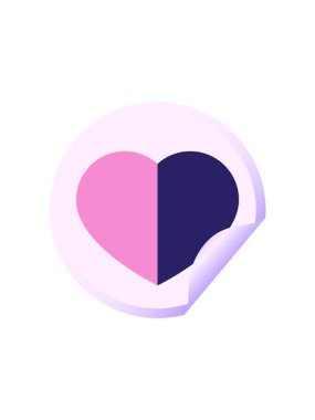 kalp sembolü grafik vektör illüstrasyon dairesel etiketinin radyoaktif parlayan animasyonu