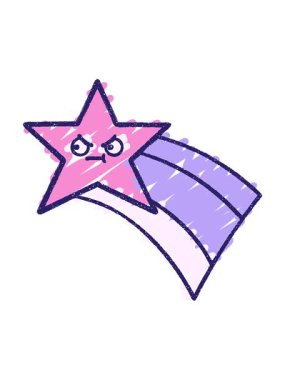 Kayan Yıldız Tebeşir Çiziminin hareketli animasyonu