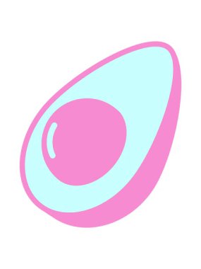 Avokado çizgi filminin parlak ışık efekti