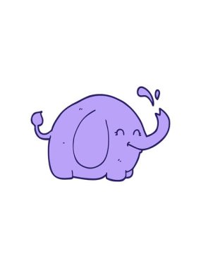 Bir fil çizgi filinin dikkat çekici animasyonu